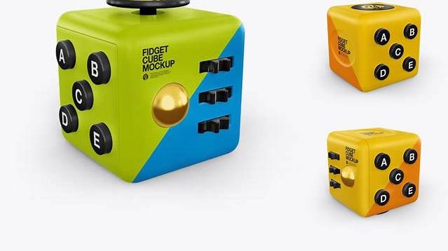 1278+ Fidget Cube PSD Mockup Half Side View Free Downloadable PSD