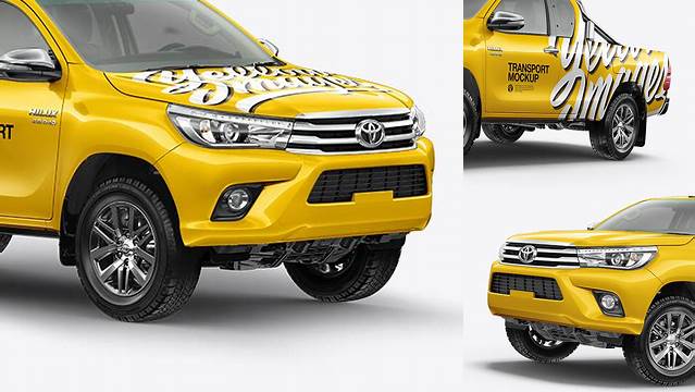 1280+ Toyota Hilux PSD Mockup Half Side View Customizable Design Files