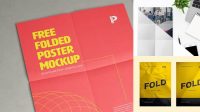 1281+ Folded Poster Mockup Digital Download