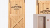 1283+ Vintage Wooden Barn Door PSD Mockup Premium Freebie for Designers