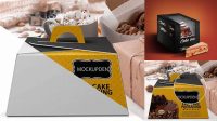 1284+ Cake Box Mockup Free Download Free PSD