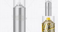 1285+ Aluminium Sprayer Bottle With Transparent Cap Front View Free PSD for Designers