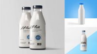 1286+ Glass Bottle of Milk PSD Mockup Free Professional PSD Download