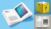 1286+ Opened Hardcover Book PSD Mockup Half Side View Digital Resource Free Download