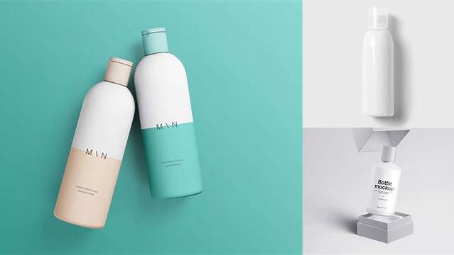 1288+ White Plastic Cosmetic Bottle PSD Mockup Modern Photoshop Resource