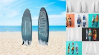 1293+ Surfboard PSD Mockup / Front View Elegant and Stylish Free PSD