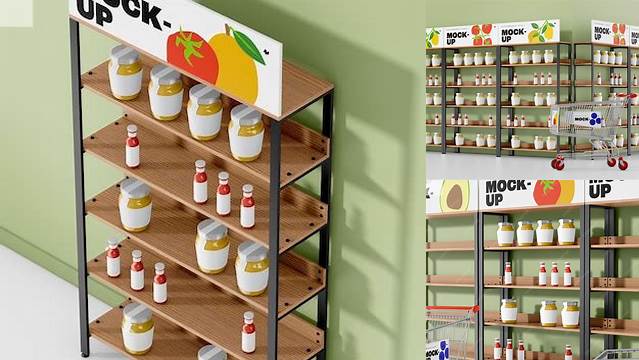 1297+ Supermarket Shelf Mockup Digital Download