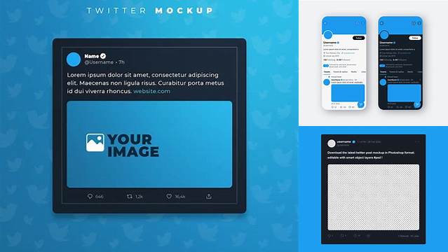 1299+ Twitter Post Mockup Psd Free Downloadable PSD