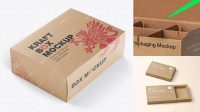 1302+ Kraft Box PSD Mockup Top & Front Views Smart Layer PSD