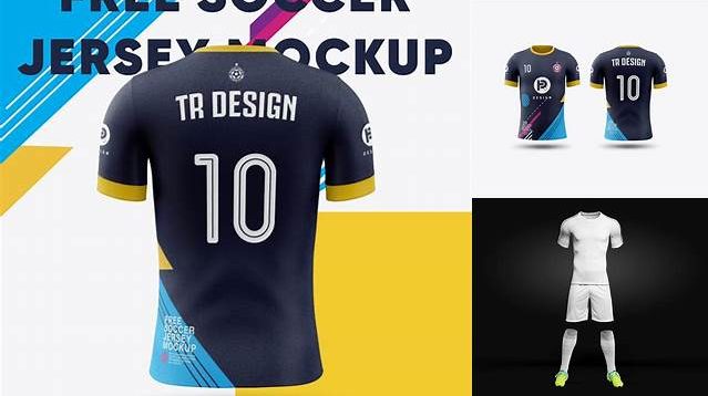 1302+ Men’s Soccer Team Jersey PSD Mockup Half Side View Download Free Premium Design PSD