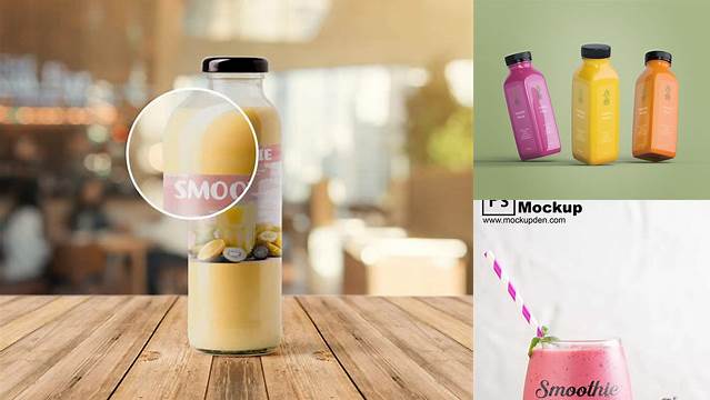 1302+ Smoothie Mockup Free Include TIFF