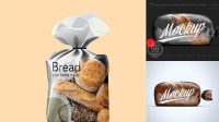 1303+ Medium Plastic Bag With Clip For Bread Editable Photoshop Free Mockup