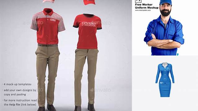 1303+ Staff Uniform Mockup Free High-Quality Design Free PSD