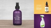 1305+ 24 Fl. Oz. Spray Bottle PSD Mockup Easy-to-Use PSD Template