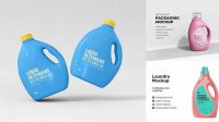 1307+ 2.9L Liquid Detergent Bottle PSD Mockup Premium Freebie for Designers