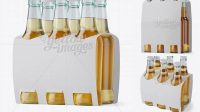 1309+ White Paper 6 Pack Beer Bottle Carrier PSD Mockup Halfside View Unique Free Photoshop Files