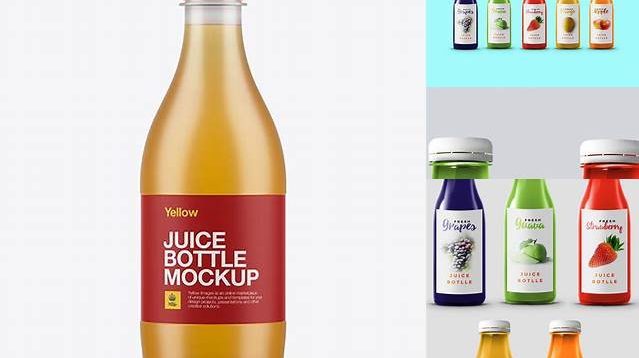 1318+ Frosted Plastic Apple Juice Bottle PSD Mockup Free Professional PSD Download