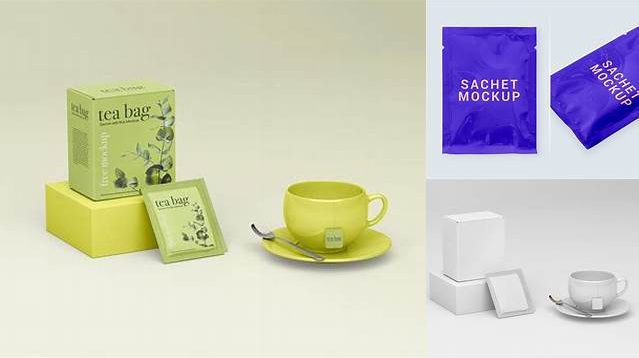 1322+ Tea Sachet PSD Mockup Digital Download PSD for Free