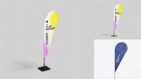 1326+ Teardrop Flag Mockup Include TIFF