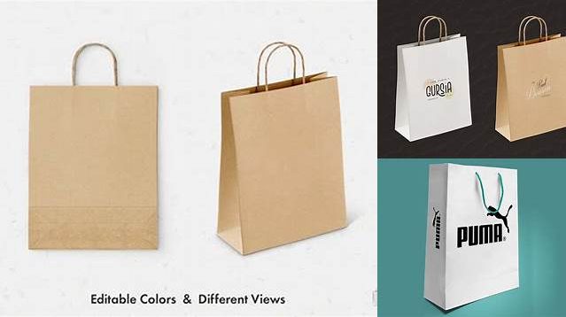 1329+ Matte Paper Bag PSD Mockup Halfside View Elegant and Stylish Free PSD