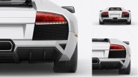 1330+ Lamborghini Murciélago PSD Mockup Back View Photoshop Resource Free