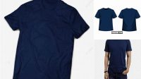 1330+ Mockup Kaos Biru Navy PSD Download