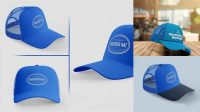 1332+ Trucker Hat Mockups Download Free Editable PSD Template