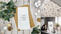 1336+ Tea Towel Mockup Free Elegant Photoshop Mockup