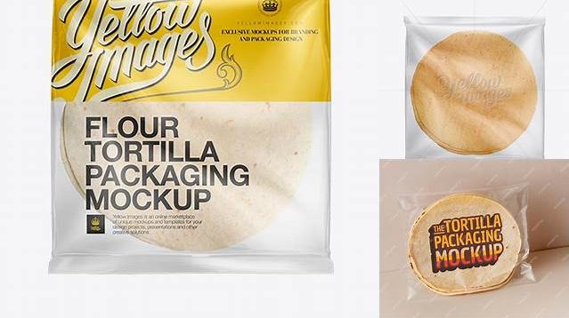 1336+ Tortilla Packaging Mockup Smart PNG Image