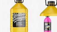 1337+ 5L Glossy PET Bottle PSD Mockup Creative Free Photoshop Template