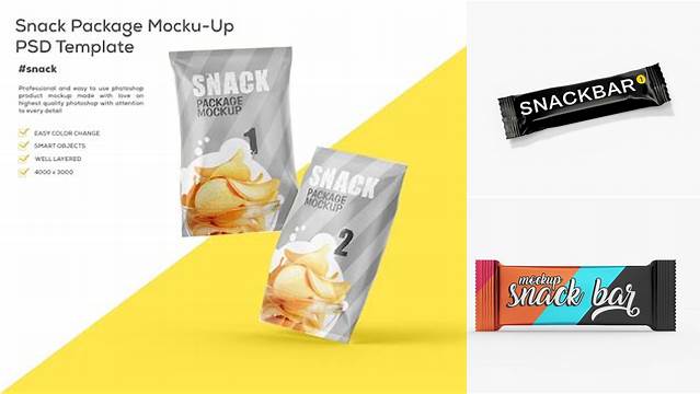 1337+ Matte Snack Box PSD Mockup Editable Design PSD File