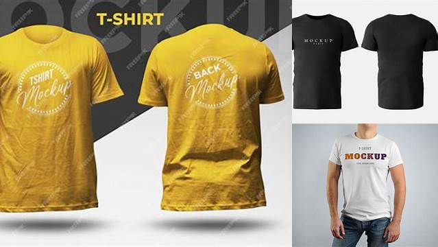 1337+ Men's T-Shirt With Buttons PSD Mockup Front View Customizable Photoshop Template