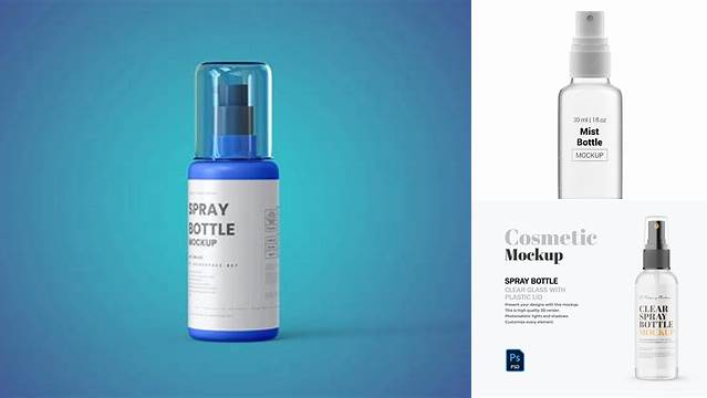 1338+ 30ml Spray Bottle PSD Mockup Elegant Photoshop Mockup