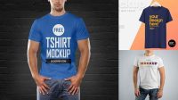 1338+ Men’s Cotton T-Shirt PSD Mockup High-Quality Digital Mockup Resource