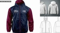 1341+ Windbreaker Mockup Custom Graphic Mockup File