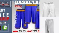 1343+ Basketball Short Mockup Free Include TIFF