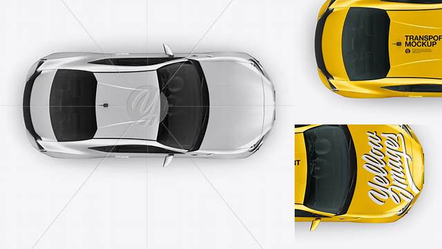 1345+ Toyota GT86 PSD Mockup Top View Free PSD for Designers