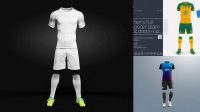 1346+ Men’s Full Soccer Kit PSD Mockup Half Side View High-End PSD Download