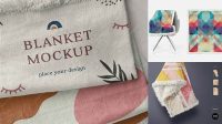 1348+ Blanket Mockup Free Custom PSD Mockup Template