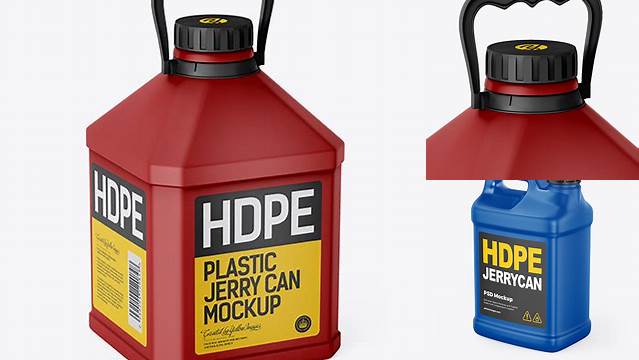 1349+ Matte Jerrycan PSD Mockup Half Side View Modern PSD Templates