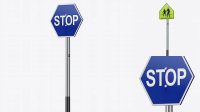 1350+ Matte Traffic Sign PSD Mockup Half Side View High-End Layered Mockup Free