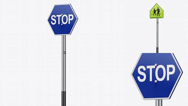 1350+ Matte Traffic Sign PSD Mockup Half Side View High-End Layered Mockup Free