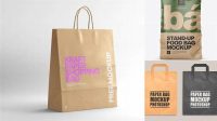 1353+ Kraft Stand-up Bag PSD Mockup Front View High-End Photoshop Mockup