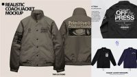 1365+ Coach Jacket Mockup Creative Design Resource