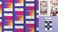 1367+ Instagram Grid Mockup Best for Showcase