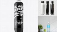 1369+ 500ml Clear PET Bottle with Black Water PSD Mockup Elegant Photoshop Mockup