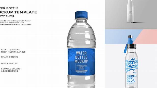 1379+ Matte Plastic Reusable Water Bottle PSD Mockup Photoshop Freebie