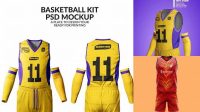 1392+ Basketball Kit PSD Mockup Half Side View Editable Mockup PSD