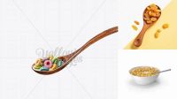 1392+ Wooden Spoon With Cereals And Milk PSD Download