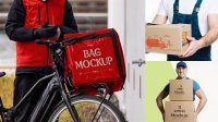 1393+ Delivery Man Mockup PSD Free Download